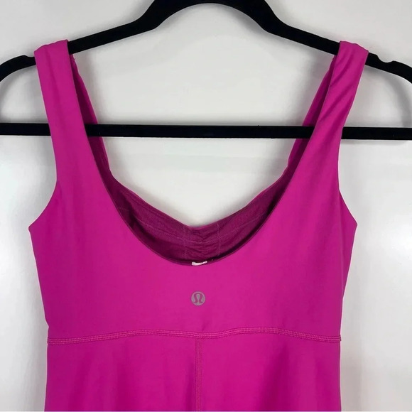 Lululemon Aria Yoga Tank Top Sleeveless Built in Bra Pink Size 4 - Picture 5 of 9